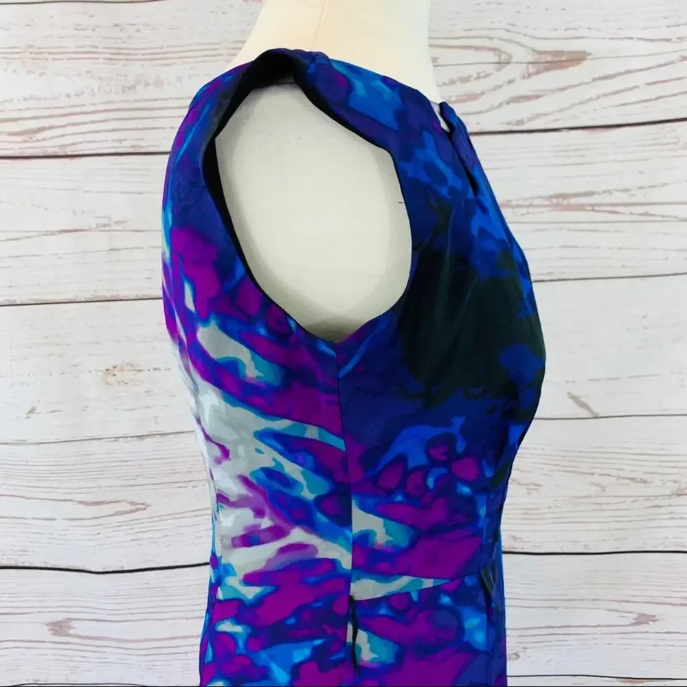 Worthington sheath dress keyhole neckline blue - Picture 7 of 10